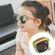 【ALEGANT】輕巧時尚5-12歲兒童專用輕量矽膠彈性折疊太陽眼鏡(多色任選/台灣品牌/UV400方框摺疊偏光墨鏡)