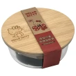 【SANRIO 三麗鷗】Hello Kitty木蓋玻璃保鮮盒超值4件組(台灣正版授權現貨商品)