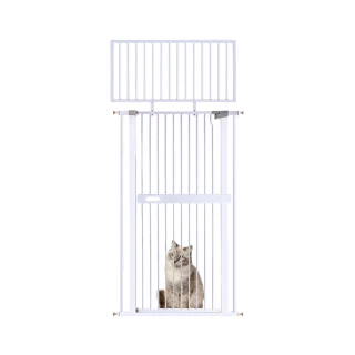 【PETDOS 派多斯】寵物安全圍欄 加高151公分-加高檔片(免鑽孔 自動雙向開關 柵欄加高加密 擋貓擋狗)