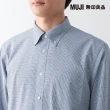 【MUJI 無印良品】男有機棉不易起皺扣領長袖襯衫(共4色)