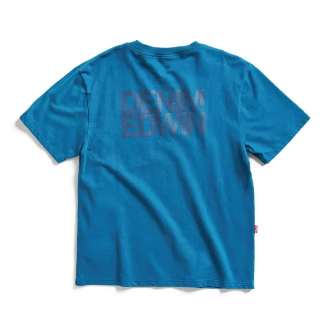 【EDWIN】男裝 口袋寬版短袖T恤(土耳其藍)