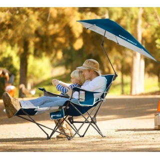 【Sport-Brella】戶外運動遮陽躺椅-遮陽傘+休息椅(戶外傘 遮陽傘 組裝椅 抗紫外線 遮陽椅)