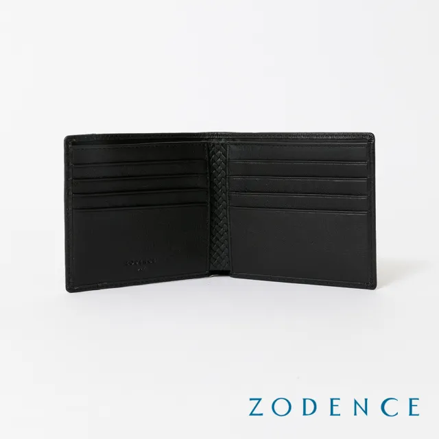 【ZODENCE 佐登司】BLUENOTE進口牛皮8卡短夾(黑)
