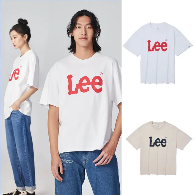 【Lee 官方旗艦】男女同款 短袖T恤 / 經典大LOGO 共2色 男女共版(LB30202797W / LB302027K14)