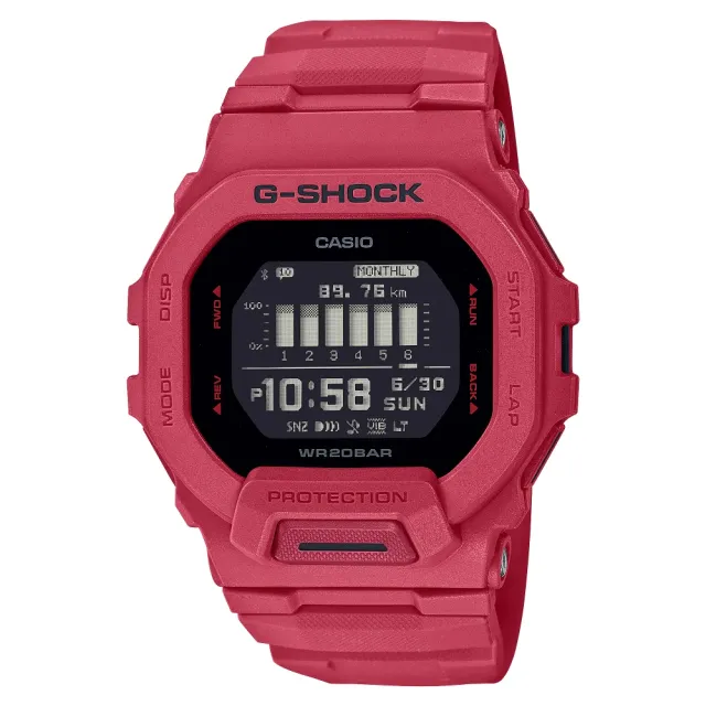 CASIO 卡西歐】G-SHOCK藍牙運動電子錶(GBD-200RD-4) - momo購物網