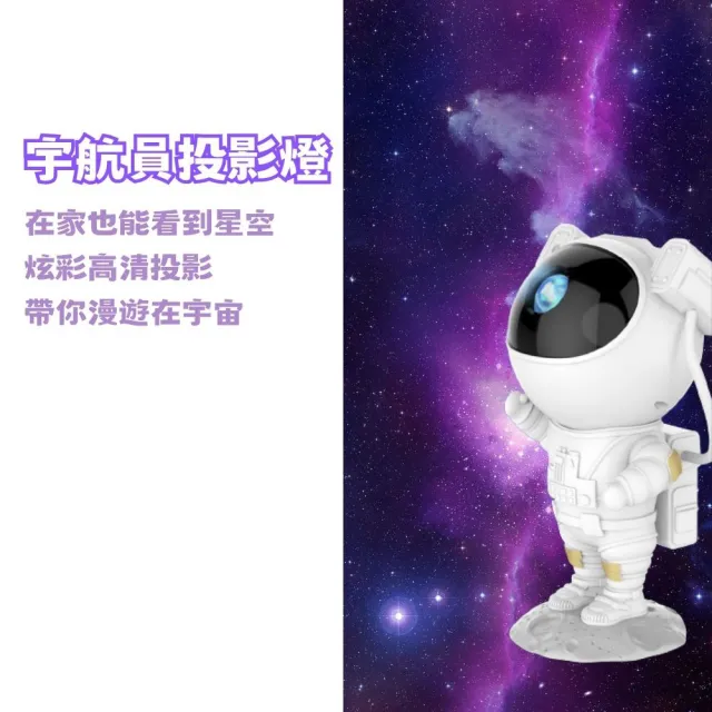 【South Life】8種星空切換投影燈 宇航員造型宇宙折射燈 夢幻燈 氛圍燈