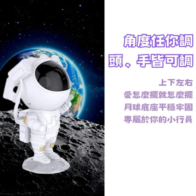 【South Life】8種星空切換投影燈 宇航員造型宇宙折射燈 夢幻燈 氛圍燈