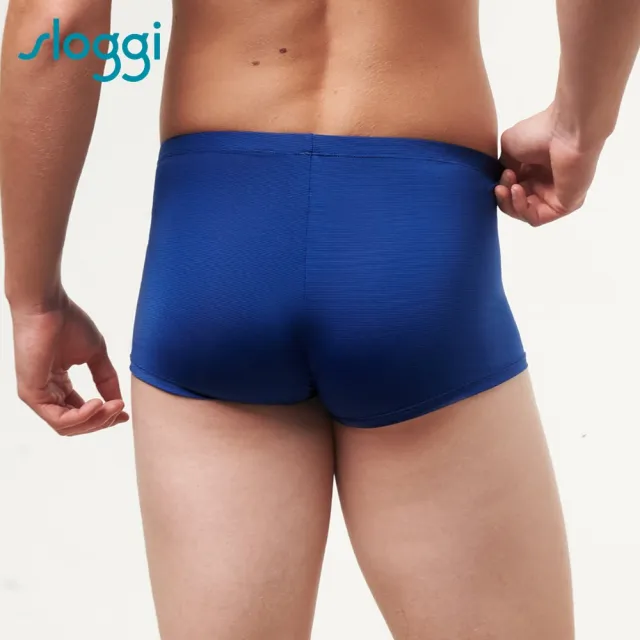 【Sloggi men】COOL STRIPY極尚涼感系列平口褲(藍寶石)