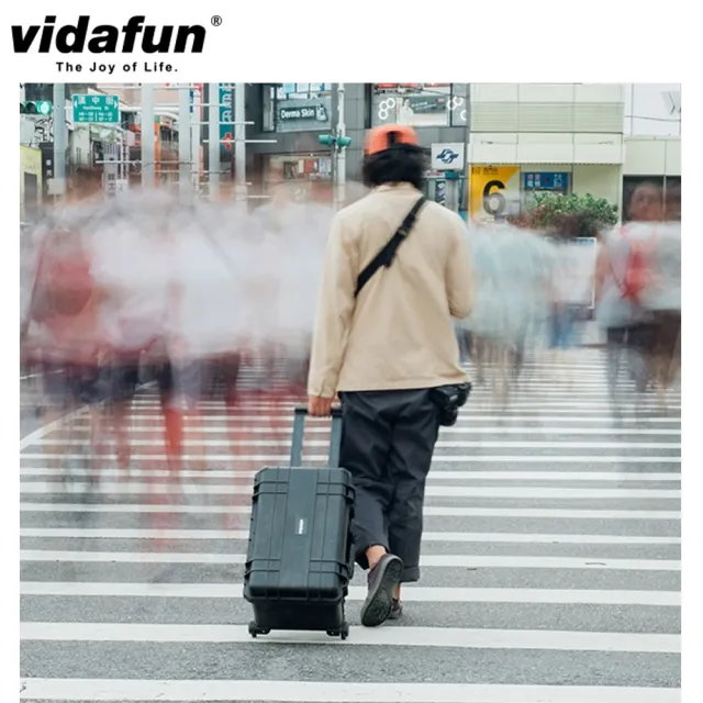 【Vidafun】V26 防水耐撞提把拉桿滑輪收納氣密箱 登機箱(加贈六包乾燥劑+原廠行李束帶)