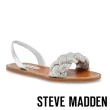 【STEVE MADDEN】NOLES 編織水鑽平底涼鞋(銀色)