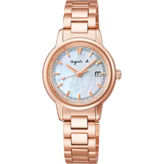 【agnes b.】法式簡約太陽能女錶(V137-KZR0K/BY2012X1)