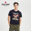 【JOHN HENRY】籃球運動印圖短袖T恤-黑色