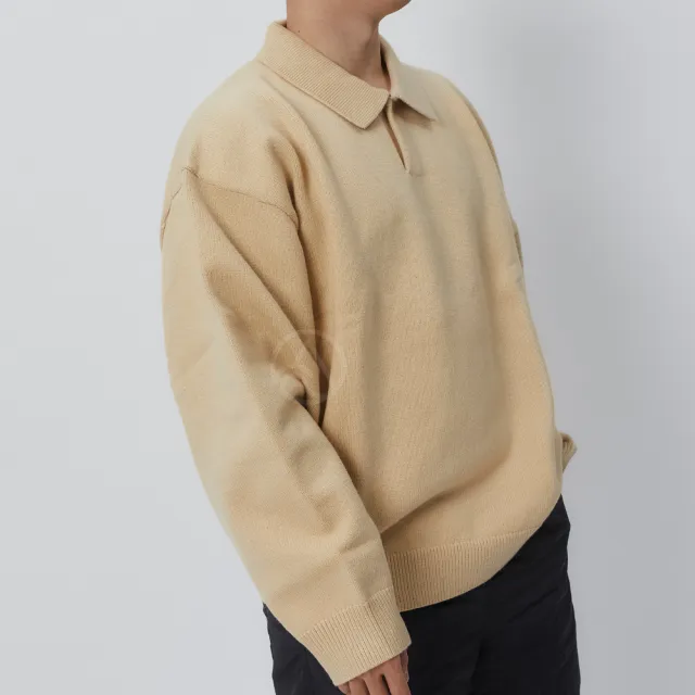 【Essentials】FOG Knit L/S Polo 男款 女款 卡其色 長袖 上衣 192BT222184F