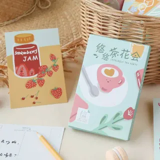 【德德小品集】明信片悠悠茶花會 30張(插畫 美食 咕卡 韓系 日常 卡片 送禮)