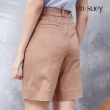 【en-suey 銀穗】不對稱剪接口袋設計短褲-女