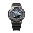 【CASIO 卡西歐】G-SHOCK金屬色錶盤雙顯錶(GM-S110B-8A)