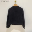 【EPISODE】簡約百搭圓領羊毛混紡短版外套125103（黑）
