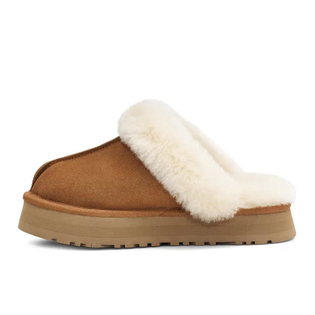 【UGG】女鞋/穆勒鞋/厚底鞋/懶人鞋 原廠貨 Disquette(栗子棕-UG1122550CHE)