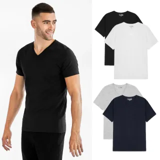 【Bread & Boxers】V-Neck 有機棉男用V領T 黑/灰/深藍 素t 短t v領 短袖上衣 父親節 情人節