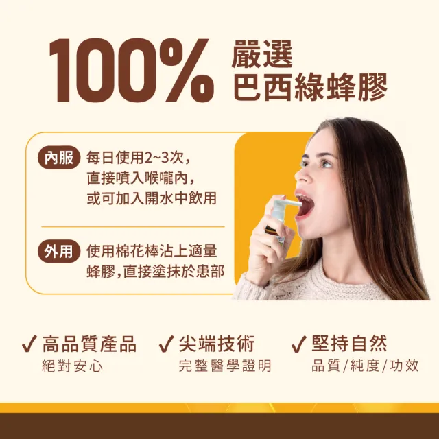 【健康王朝】巴西蜂膠噴劑X3入(30ml/瓶)