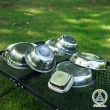【Chill Outdoor】CLS 不鏽鋼露營碗盤 豪華22件套組(餐碗 餐具 食物盤 露營餐具 不鏽鋼餐具 碗盤組 鐵盤)
