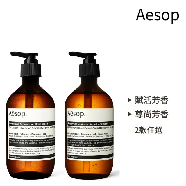 【Aesop】經典加倍柔嫩護手組(手部清潔露500ml+護手霜 75ml)