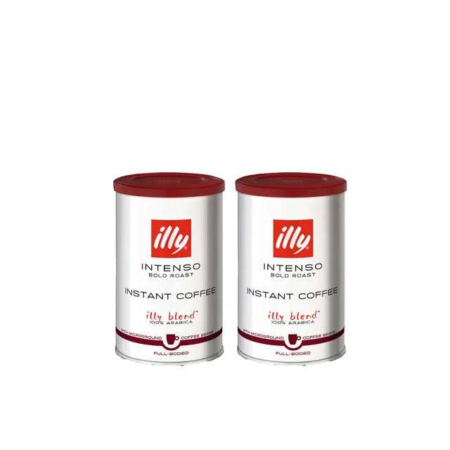 【illy】深烘焙咖啡2罐組(95g/罐;100%阿拉比卡咖啡豆;總代理咖啡豆)