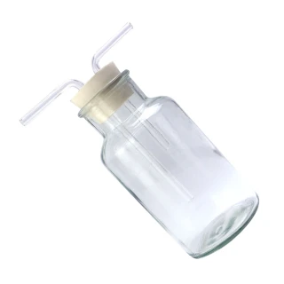 【玻璃工場】玻璃瓶 洗氣瓶 500ml 洗滌瓶 萬能瓶 排水法 B-GWB500(教學儀器 氣體洗滌瓶 水煙)