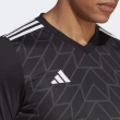 【adidas 愛迪達】T Icon23 Jsy 男 短袖上衣 足球 球衣 V領 運動 吸濕 排汗 修身版型 黑(HR2629)