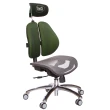 【GXG 吉加吉】雙軸枕 中灰網座 雙背電腦椅 鋁腳/無扶手(TW-2704 LUANH)