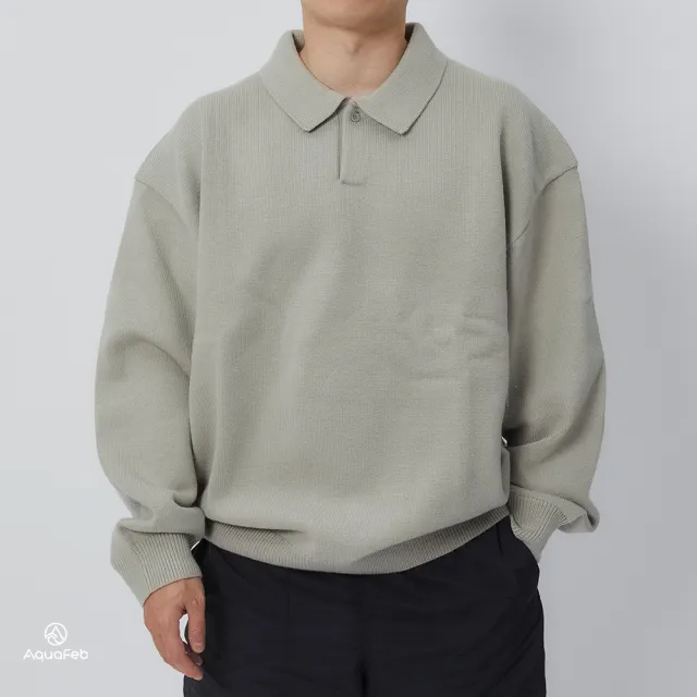 【Essentials】FOG Knit L/S Polo 男款 女款 灰綠色 長袖 上衣 192BT222183F