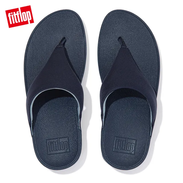 【FitFlop】LULU TOE-POST SANDALS經典夾脚涼鞋-女(午夜藍/淡藍色)
