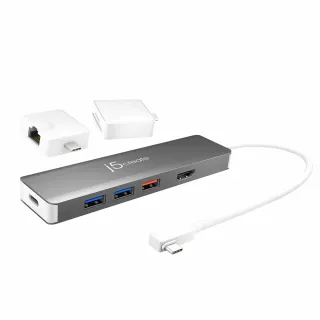 【j5create 凱捷】USB-C MacBook Pro/Air M1/M2擴充集線器 支援USB4 適用2021/2022以後機種(JCD395)