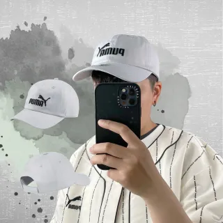 【PUMA】帽子 Essentials No1 Baseball Cap 男女款 灰 黑 棒球帽 鴨舌帽 可調(02435704)