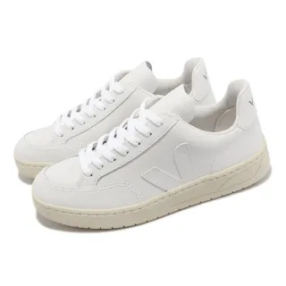 【VEJA】休閒鞋 V-12 Leather 女鞋 白 奶油底 經典 皮革 法國 小白鞋(XD0202297A)