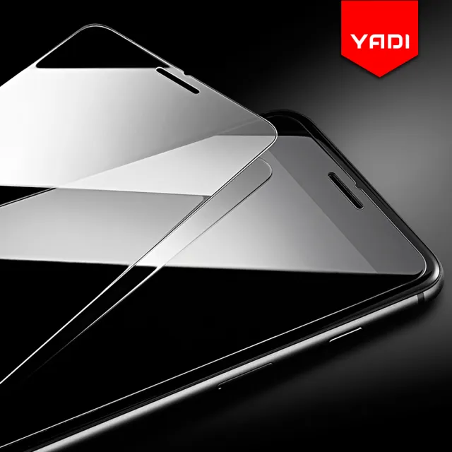 【YADI】iPhone XS Max 高清透鋼化玻璃保護貼(9H硬度/電鍍防指紋/CNC成型/AGC原廠玻璃-透明)