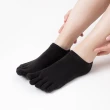 【WARX】薄款經典素色船型五趾襪-黑(除臭襪)