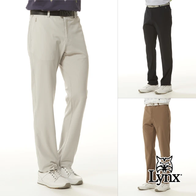 Lynx Golf 男款彈性舒適腰圍兩側鬆緊帶素面基本款後袋