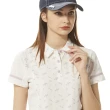 【Lynx Golf】女款吸濕排汗抗UV涼感抗菌絲光網眼布料鳥類剪影印花短袖POLO衫(二色)