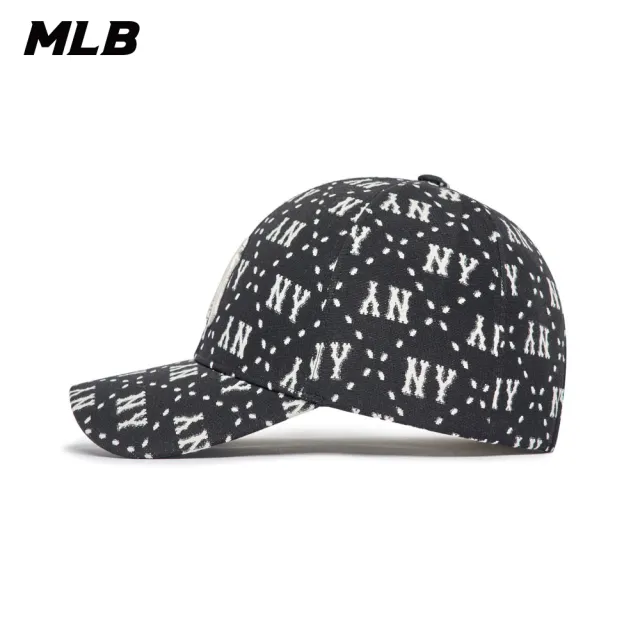 【MLB】可調式硬頂棒球帽 MONOGRAM系列 紐約洋基隊(3ACPM023N-50BKS)