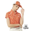 【Lynx Golf】女款吸汗速乾合身版娛樂小物透氣織帶造型短袖立領POLO衫/高爾夫球衫(二色)