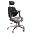 【GXG 吉加吉】雙軸枕 中灰網座  鋁腳/3D手遊休閒扶手 雙背電腦椅(TW-2704 LUA9M)