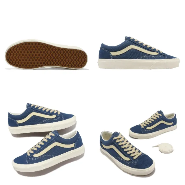 【VANS】休閒鞋 Style 36 男鞋 女鞋 海軍藍 米白 復古 麂皮 帆布 Vintage Sport(VN0A3DZ3BOB)