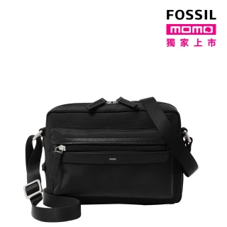 【FOSSIL 官方旗艦館】Wyatt 單肩尼龍相機包-黑色 MBG9607001