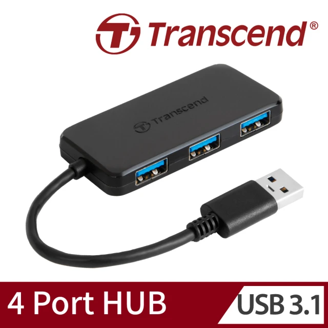 【Transcend 創見】極速USB 3.1 HUB 4埠集線器(TS-HUB2K)
