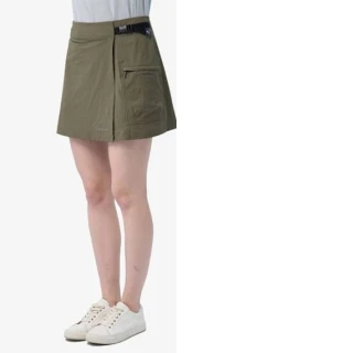 【Wildland 荒野】女 N66彈性抗UV防潑功能一片裙.休閒運動短褲.短裙(0B11361-169 鼠尾草綠)