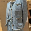 【JESSICA】氣質百搭輕薄小香風圓領外套232300（藍）
