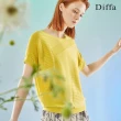 【Diffa】簡約條紋緹花連袖針織衫-女