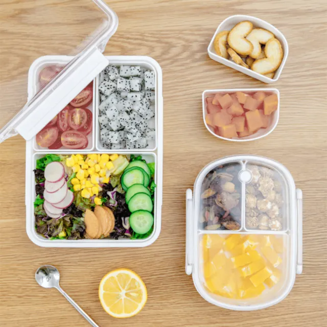 【茉家】可微波食品級材質分格便當保鮮盒(小號2入)