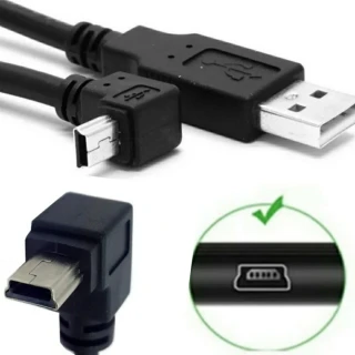 【Ainmax 艾買氏】行車記錄器 USB A公對Mini B公上彎數據線 1入(180公分長 再送合金鑰匙圈)